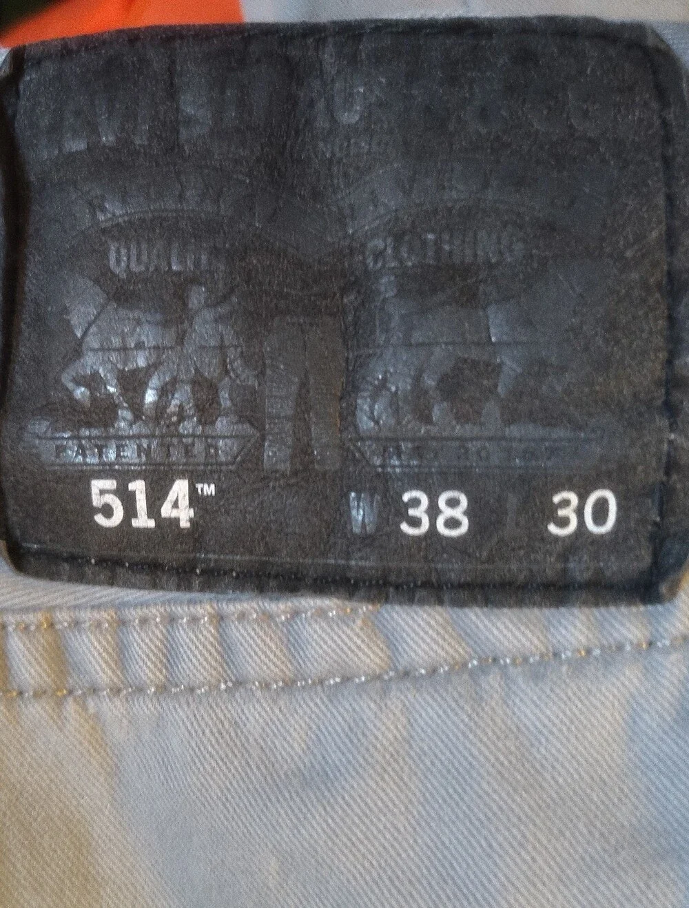 Levi's 514 Grey Jeans Size 38 X 30 Made In Egypt R Tag22